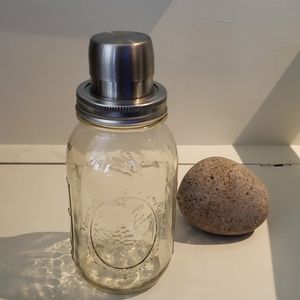 Mason ball cocktail shaker with strainer and lid